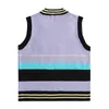 Men's Vests Harajuku Stripe Sleeveless Knitted Sweaters Vests Mens Streetwear Hip Hop Loose College Style Couples Sweater Vest Autumn Winter 220831