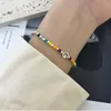 S3182 Braccialetto di fili di perline di resina colorata di gioielli di moda per donne Braccialetti elastici di nuvole di orso sorriso perline di resina