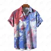 Camisas casuais masculinas 2022 camisa havaiana masculina masculino tampa de manga curta de manga curta lapela de lapela button praia