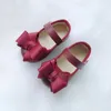 Spor ayakkabı prenses kız kız ayakkabı güzel papyon çocuk daireleri pu deri yürümeye başlayan çocuk yaz bahar çiçekleri 220830