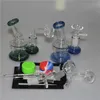 Glass Bong Hookah Oil Rigs Glass Water Pipes Recycler Bubbler with 14mm bowl quartz banger nail ash catcher