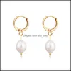 Dangle Lustre Yup Élégant Coréen Géométrique Romantique Chic Perles D'eau Douce Boucles D'oreilles Charme Élégant À La Mode Femmes Fête J Lulubaby Dh253