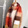 전체 캐시미어 스카프 디자이너 실크 스카프 패션 럭셔리 숄 끈 숄 롱 목 체크 무지개 모헤어 두꺼운 가을과 겨울 여드름 4 컬러 1312c