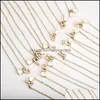 Pendant Necklaces 26 Intial Letter Alphabet Heart Pendant Necklace For Women Gold Color A-Z Chain Fashion Jewelry Gift 879 R2 Drop De Dhlrq