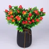 Fleurs décoratives, 5 fourchettes, simulation de plante, arbre fruitier, pomme, fleur en plastique, Orange, rouge, cerise, jardinage, décoration de la maison