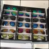 Pozostałe okulary 18pcs Wyświetlacz Wyświetlacz skrzynki obudowy okularowe okulary przeciwsłoneczne optyczne ramy Organizatora okularowe Taca 34 W2 Drop Gelive Mjfashion Dhapa