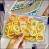 Hair Rubber Bands 50Pcs/Bag Children Cute Candy Cartoon Solid Elastic Hair Bands Girls Lovely Srunchies Rubber Kid Acces Dhseller2010 Dhycd