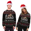 Рождественский свитер для женщин модные спечатки, женские женщины o шее смешное уродливое