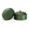 Velvet Jewelry Storage Box Oval Proposal Ring Box Double Rings Earrings Display Collection Boxes