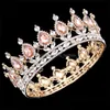 Tiaras Gold Purple Queen King Bridal Crown For Women Heakdress Prom Pageant Wedding Tiary i korony Akcesoria biżuterii do włosów C3 DRO DHSG9