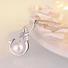 Correntes Jrsr 100% 925 Sterling Silver Local Water Pearl Pingente Colar