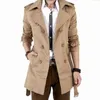 Men's Jackets Autumn Trenchcoat Double Breasted Outerwear Casual Windbreaker L220830