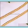 Łańcuchy 18k żółte złote męski łańcuch Urodziny walentynkowe Prezent Valuable 102 Q2 Drop dostawa 2021 Naszyjniki biżuterii wisiorki carsh dhluo