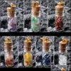 Charms Fashion Gravel Hearling Crystal Energy Stone Drift Bottle Charms Pendant Accessories Diy Jewelry Making Drop Deli Dhseller2010 Dhheb