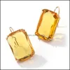 Stud Gold Color Studs Glass Crystal RhinetSone Coldings dla kobiet kwadratowe kolczyki z cyrkonem biżuteria prezent ślubny Dostawa 2021 D DH2O7