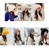 Berets Frauen Winter Warm Verdicken Plüsch Zopfmuster Bomber Hut Einfarbig Niedlichen Pompom Winddicht Schnee Ski Earflap Trapper Cap