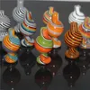 Smoking 25mm Colorful Glass Bubble Carb Cap with Thick Pyrex Tops Ball Caps for Domeless Quartz Banger Nails Water Pipes