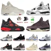 2022 Toppkvalitet Mens basketskor Jumpman 4 4S IV Military Black Violet Ore Red Thunder Shimmer Jorda Sail Men Women Trainers Sneakers 36-50