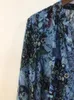 Blusas para mujer, camisa con estampado Floral y letras con cuello en V para mujer, blusa y Tops Retro holgados de manga larga para principios de otoño 2022