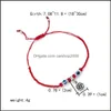 Pulseras con dijes Pulsera de hilo rojo de la suerte Azul Turco Mal de ojo Pulseras con dijes para mujeres Hombres Joyería de amistad hecha a mano Regalos C3 Dr Dhpf7