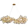 100% Kupfer Spiraler Kronleuchter Leuchten Leuchten romantische Schneeflocken Anh￤nger Kronleuchter Licht American Art Deco Design H￤ngende Lampe Europ￤ische Luxustrampel D120cm