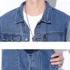 Men's Jackets Nice Fashion Patchwork Denim Jacket Men Casual Loose Blue Cargo Coat Man's Jaket Japan Street Outdoor Brand