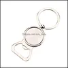 Keychains 10 Pcs/Lot Beer Bottle Opener Keychain Diy For 25Mm Glass Cabochon Keyrings Alloy Engravable Kitchen Tools Men Gif Lulubaby Dhzxi