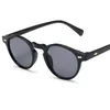 Occhiali da sole 2022 Round Men's Travel Small Frame Occhiali da sole Black Leopard Occhiali da vista Vintage Shades UV400 Points