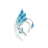 S3180 Fashion Jewelry Enamel Goldfish Tail Ear Cuff For Women Single Piece Elf Ear Hang Stud Earrings