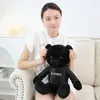 2022 peluches poupées en peluche mignon 30CM nouveau sweat à capuche noir assis ours en peluche cadeau pour les enfants