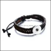 Charm Armband Noosa handgjorda v￤vning l￤der casual vintage punk armband diy 18mm ingef￤ra snap -knapp f￶r ￤lskare mtilaye dhseller2010 dhi2v