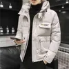 Männer Jacken 2020 Neue Winter Männer Parka Große Taschen Casual Kapuze Einfarbig 5 Farben Dicker Und Warme Outfit größe 5XL L220830