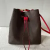 M44022 Designer Handv￤ska Kvinnor Hink Bag Monograms Canvas L￤der axelp￥sar H￶gkvalitativ Vintage Luxury Color Crossbody DrawString Purse