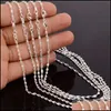 Chains 10Pcs Water Waves Chains 1.2Mm 925 Sterling Sier Necklace 16"-30" Sh540 Q2 Drop Delivery 2021 Jewelry Necklaces Penda Mjfashion Dh0Ev