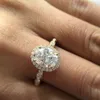 Anelli anelli di solitari anelli di nozze 14k aureola oro giallo 7x9mm 20ct taglio ovale fidanzamento brillante per donne 220829
