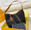 أكياس الكتف Carryall PM MM Mummy Bags Women Vintage Canvas Handbag Presected Leather Trim Pres