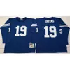 Vintage Indianapolis #19 Johnny Unitas Jersey Colt Cheap Blue White Johnny Unitas Long Sleeve Adult Stitched Football Jerseys Shirts