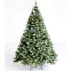 Decorazioni natalizie 1.2m 1.5m 1.8m 2.1m Protezione ambientale Foglie in PVC Albero con fiocco di neve e pigna