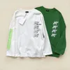 22ss new letter hoodie printing we11done slogan long sleeve bottomed thin sweater