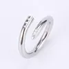 Designer Qualité Amour Bague En Acier Inoxydable Anneaux De Mode Femmes Hommes Bijoux De Mariage Lady Party Cadeaux Diamant Plaqué Or 18K Bande Anneaux Taille 5-11 Argent Rose Noir