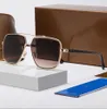 Geschnittene quadratische Sonnenbrille mit großem Rahmen, Metall-Doppelbalkenrahmen, Designer-Mode, Off-Network-Ins-Netzrot, gleich für luxuriöse Gafas de Sol-Sonnenbrillen für Damen und Herren