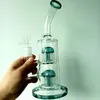 9 inch dikke glazen water Bong Hookahs met boomarm PERC vrouwelijk 14 mm rookpijpen recycler olie dab rigs