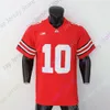 Camisas de futebol Ohio State Buckeyes Camisa de futebol NCAA College Joe Burrow Vermelho Branco Tamanho S-3XL Todos os homens costurados Juventude Home Way