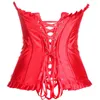 Bustini Corsetti 4 colori Corsetto con lacci da donna Sexy Bustier con diamanti disossati in acciaio Costume Overbust Lingerie Vita