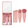 Makeup Brushes 5pcs Eye Set With Case Pink Cosmestics Make Up Brush Eyeshadow Blush Blending Kit Maquiagem