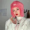 Berets Korea Winter Artificial Fur Bomber Hats with fllaps rosyjski czapka student na świeżym powietrzu kaptur z lambowola