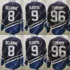 46 Trevor Zegras Jersey 15 Ryan Getzlaf 17 Ryan Kesler 8 Teemu Selanne 9 Paul Kariya 96 Charlie Conway Hockey Maglie Nero Arancione Viola Cucito