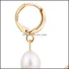 Dangle Lustre Yup Élégant Coréen Géométrique Romantique Chic Perles D'eau Douce Boucles D'oreilles Charme Élégant À La Mode Femmes Fête J Lulubaby Dh253