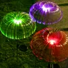 Jellyfish Solar Garden Lights pioggia di meteoriti Luci da prato Colorate per esterni in fibra ottica impermeabile Patio Pathway Decoration