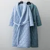 Parkas Aşağı Sonbahar Kış Moda Kadınlar Puffer Coat Büyük boy Maxi Robe Uzun Parka Sıradan Outerwear 220830